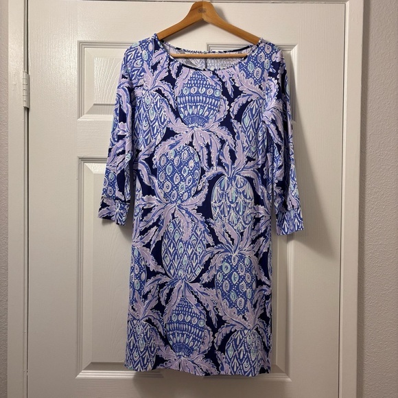 Lilly Pulitzer Popover Pineapple 100% Prima Cotton Dress - Picture 2 of 7